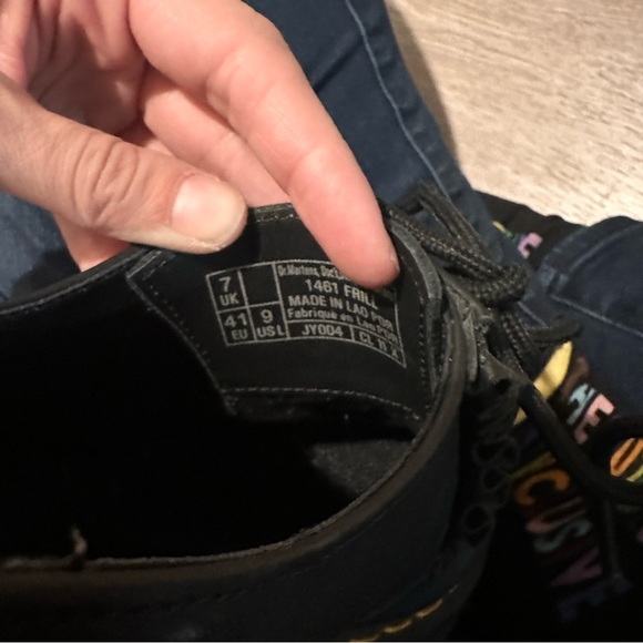 Dr. Martens ruffle oxford loafers size 9 black leather - Picture 8 of 9